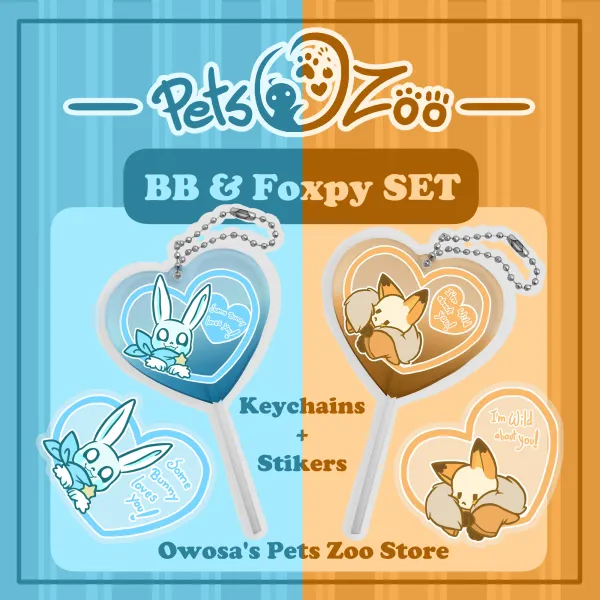 BB & Foxpy Heart Set