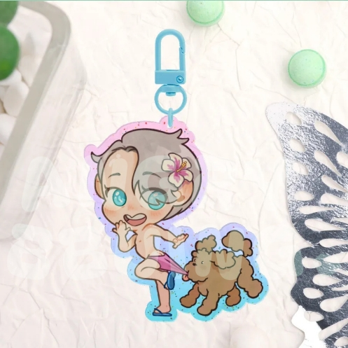 YOI Victor Glitter Acrylic Keychain