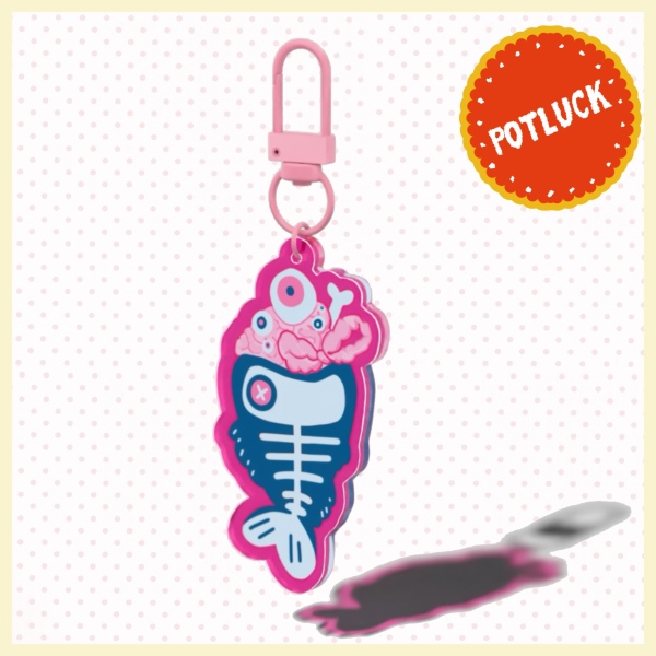 Dead fish Taiyaki  Acrylic Keychains