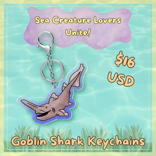 Goblin Shark Ripple Acrylic Keychains