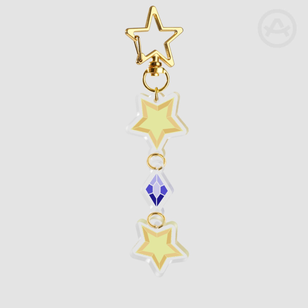 Stars and Gems Acrylic Keychain