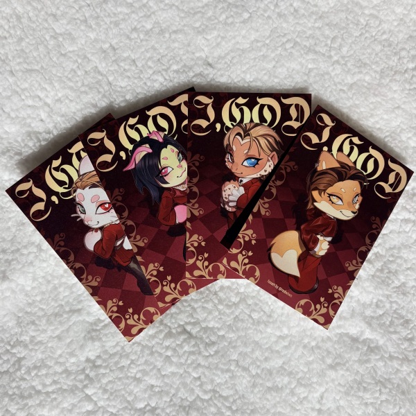 XLOV Mascot Red IGOD Postcards OT4 Set