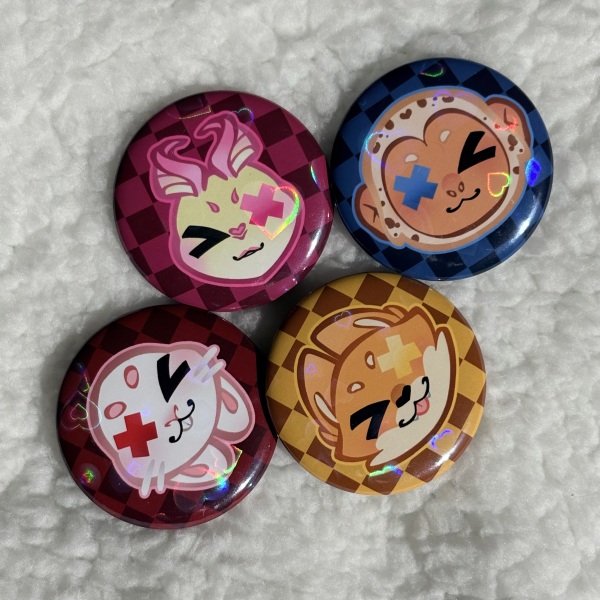 XLOV Chessboard Mascot Badges OT4 Set