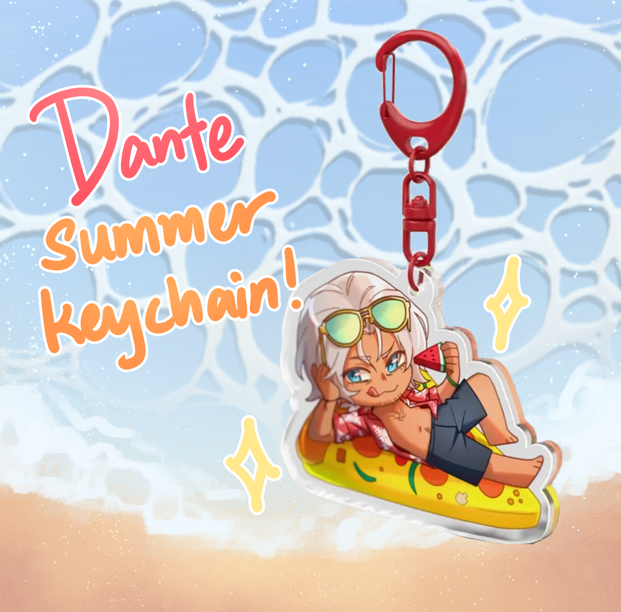 [Devil May Cry] Summer Dante - Clear Acrylic Keychains