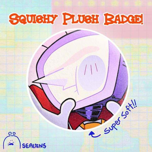 Squishy Tenna Plush Badge