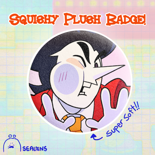 Squishy Spamton Plush Badge