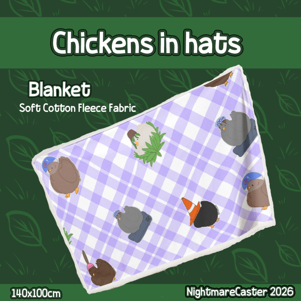 Chickens in Hats Soft Blanket