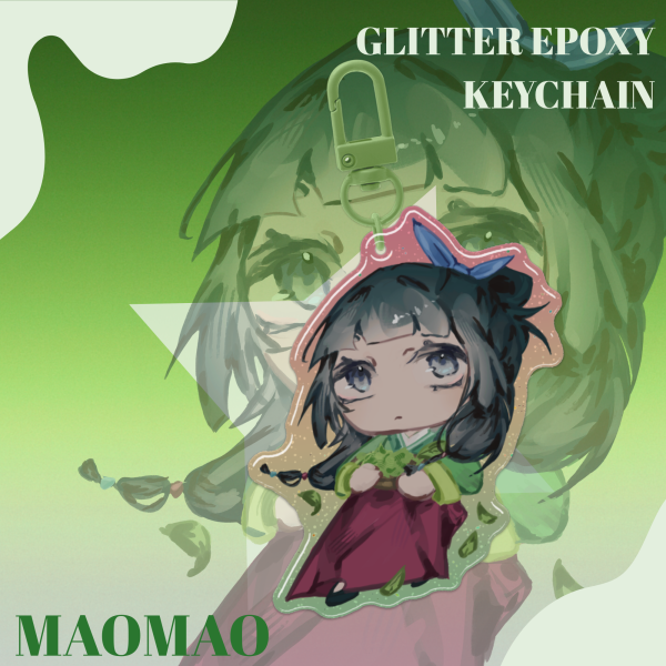 Chibi Maomao Epoxy Glitter Keychain  • The Apothecary Diaries