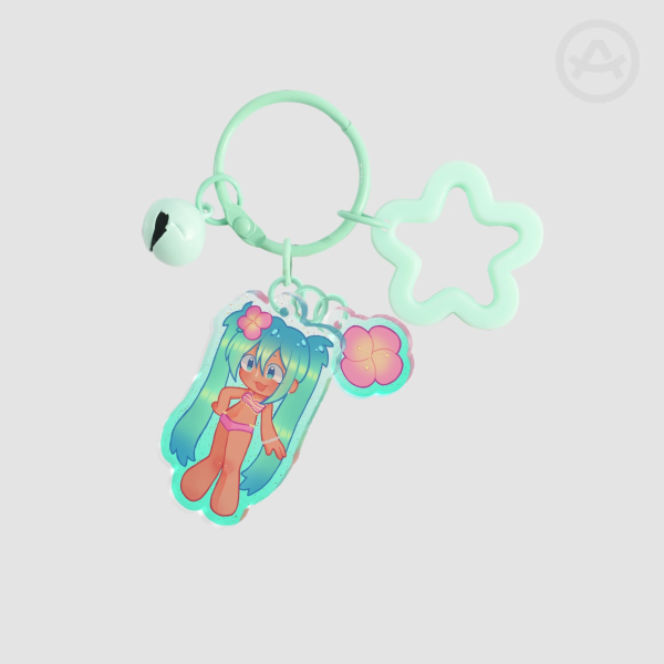Hatsune Miku Acrylic Keychain (Summer Ver.)