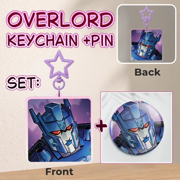 Overlord Keychain +Pin Set