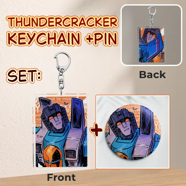 Thundercracker Keychain +Pin Set