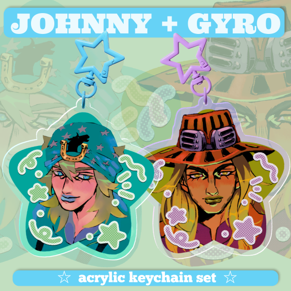 Johnny + Gyro Star Keychain Set