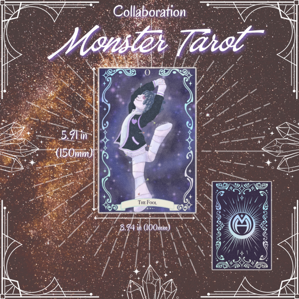 MONSTER TAROT - Voodoo Doll -  Large Holographic Photocards