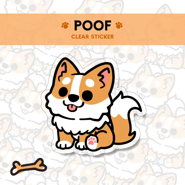 Poof - Small Clear sticker
