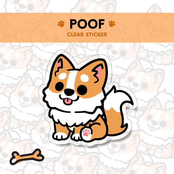 Poof - Small Clear sticker