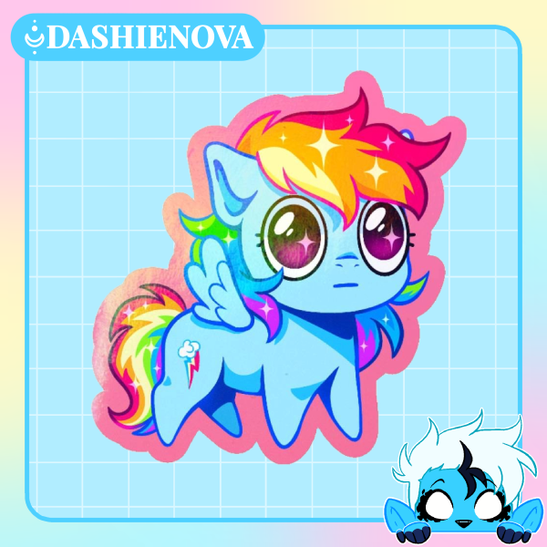Rainbow Dash Skrunkly / Autism creature Sticker