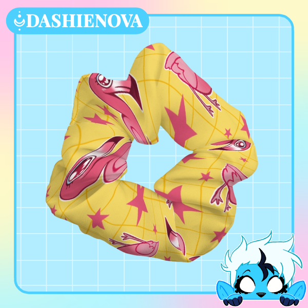 Flamingo Round Scrunchie