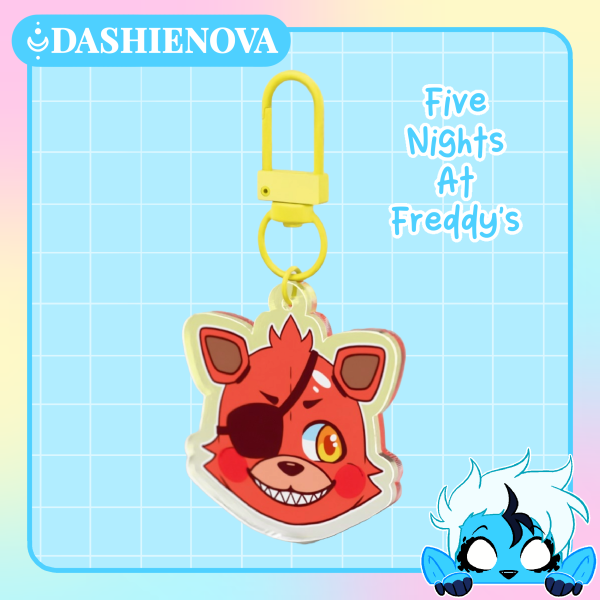 Foxy FNAF Colored Edge Acrylic Keychain