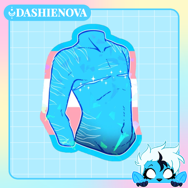 Holo top surgery (realistic) scars sticker
