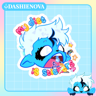 ‘My Diet Is Stickers’ meme original character sticker