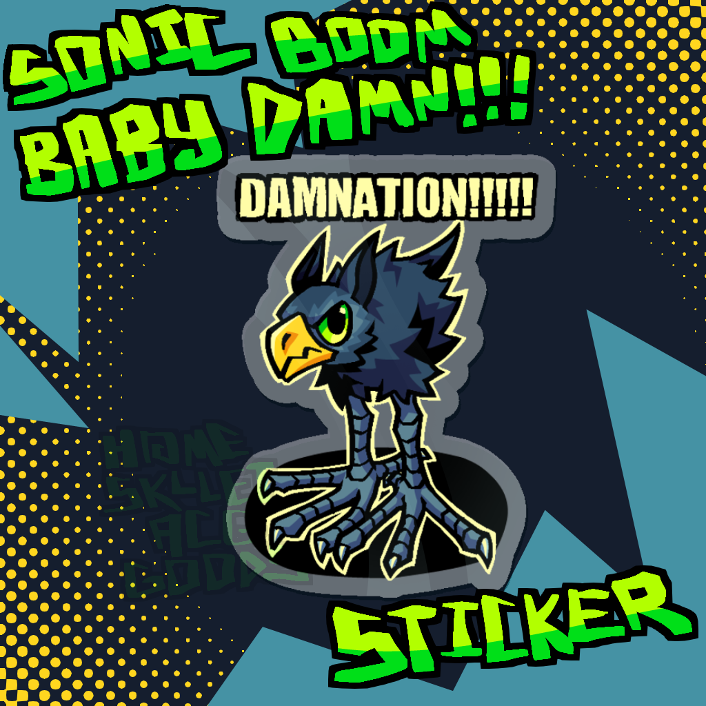 Sonic Boom Baby DAMN!!! Sticker