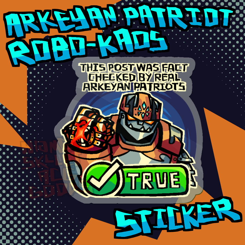 Arkeyan Patriot Robo-Kaos Sticker