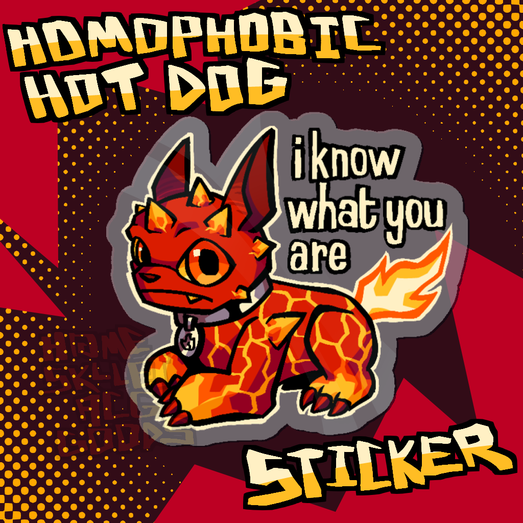 Homophobic Hot Dog Sticker
