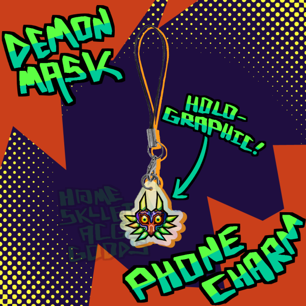 Demon Mask Phone Charm