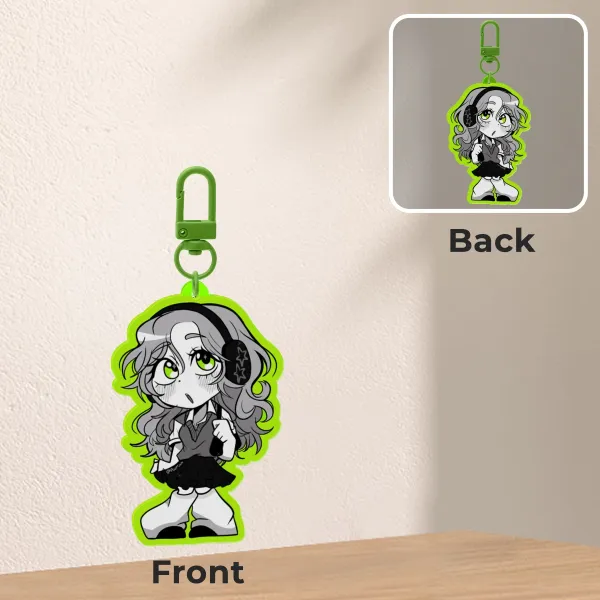 Aya oosawa green yuri keychain!!