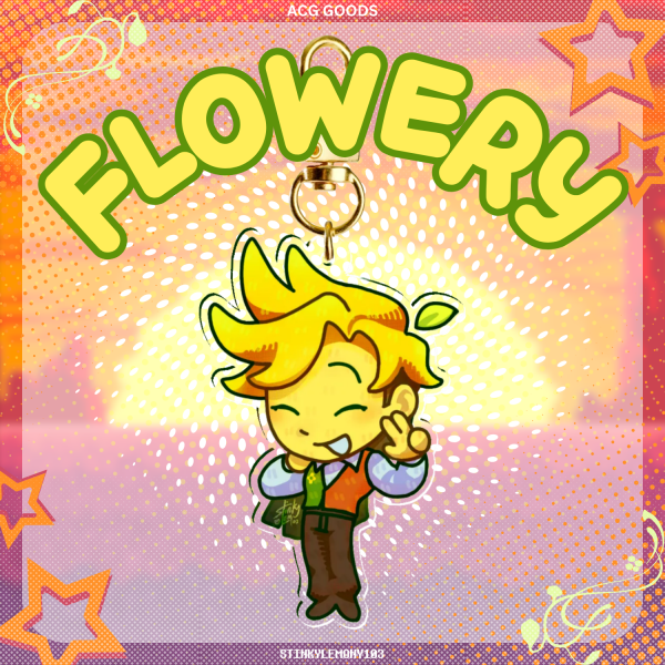 Flowery Deltarune Clear Acrylic Keychain