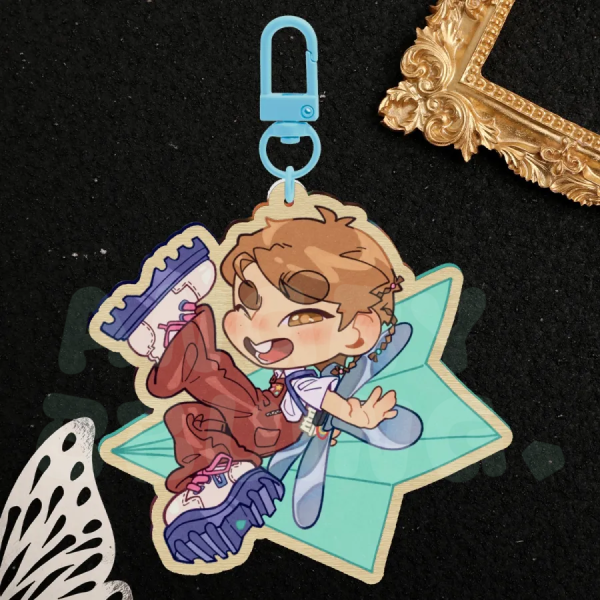 SHINee Onew Confidence Wood Keychain
