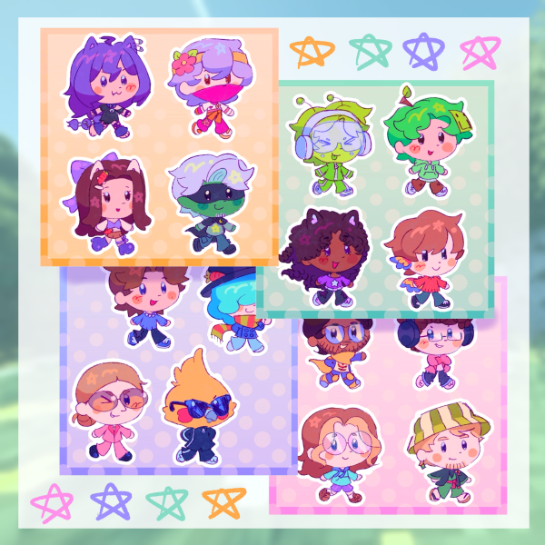 Mid-offs 4 Sticker Bundle