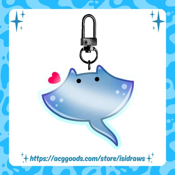 Manta Ray Keychain