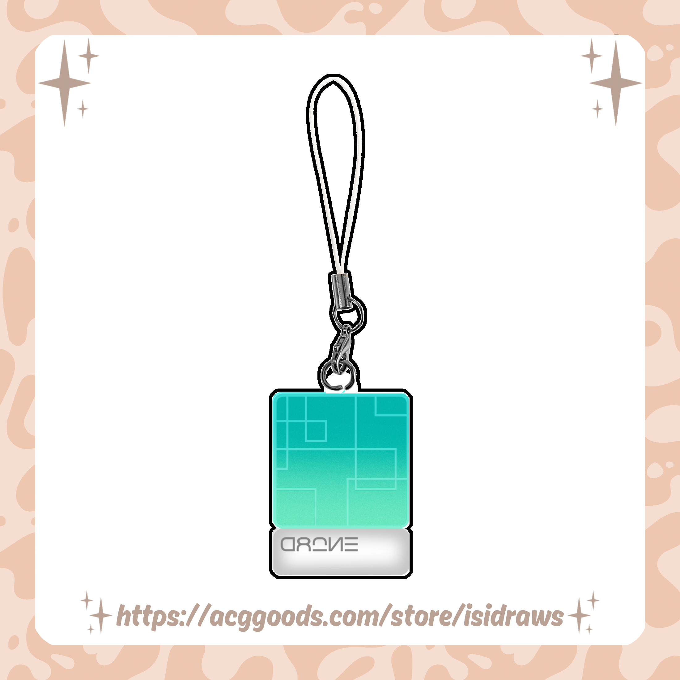 Drone Color Chip Phone Charm