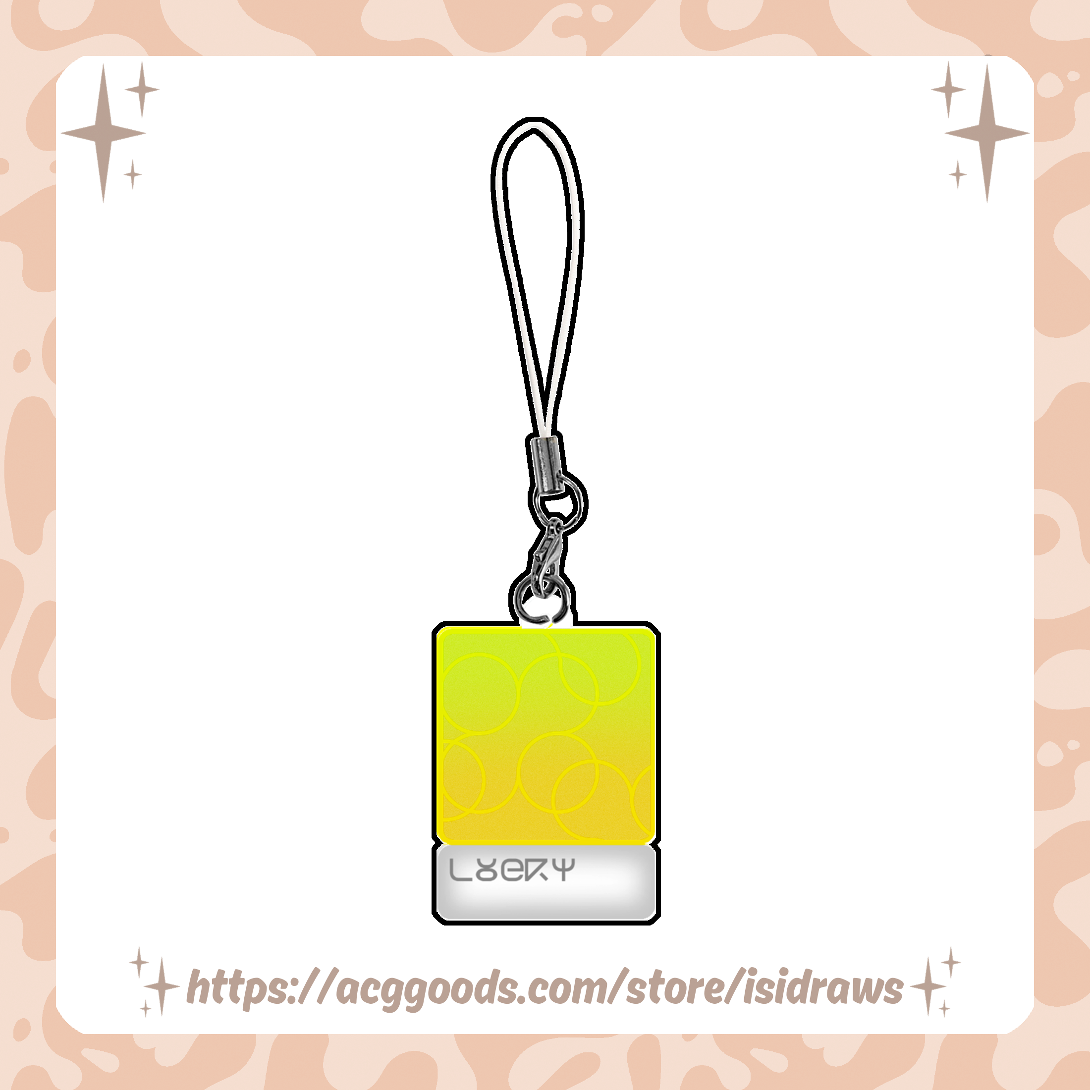 Lucky Color Chip Phone Charm