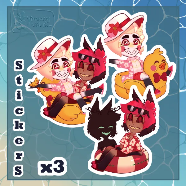 Summer dads Radioapple || Set of 3 Stickers