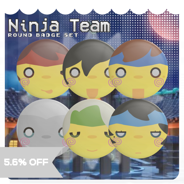 Ninja Team Round Badges
