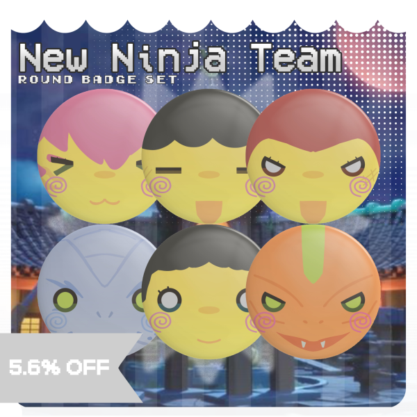 New Ninja Team Round Badges