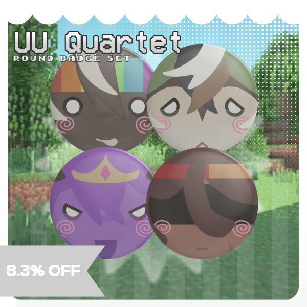 UU Quartet Round Badges