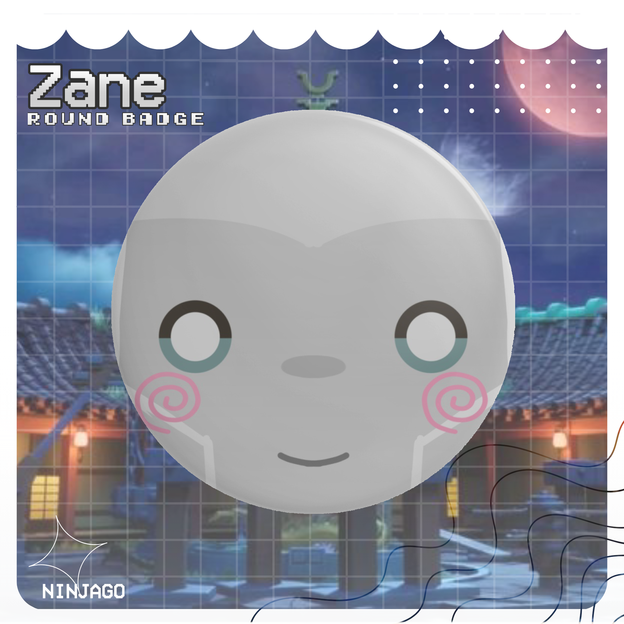 Zane Ninjago Round Badge
