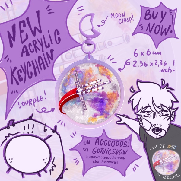 NEW PHM Moon Mission Acrylic Keychain