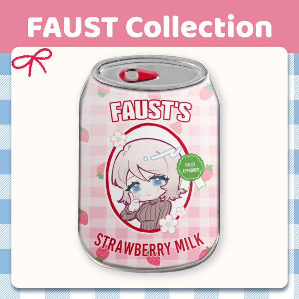 『FAUST』Strawberry Milk Can Badge