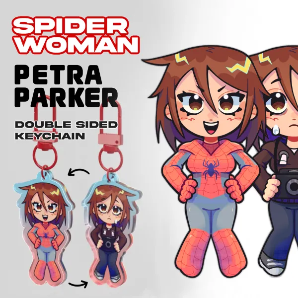Petra Parker & SpiderWoman (Double sided Keychain)