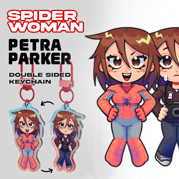 Petra Parker & SpiderWoman (Double sided Keychain)