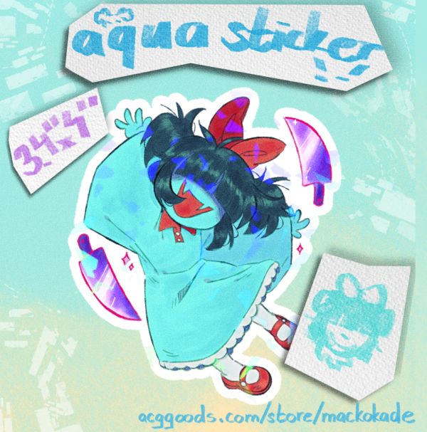 DELTARUNE Aqua Sticker [3.4"x4"]