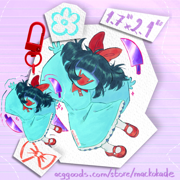 DELTARUNE Aqua Keychain [1.7"×2.1"]