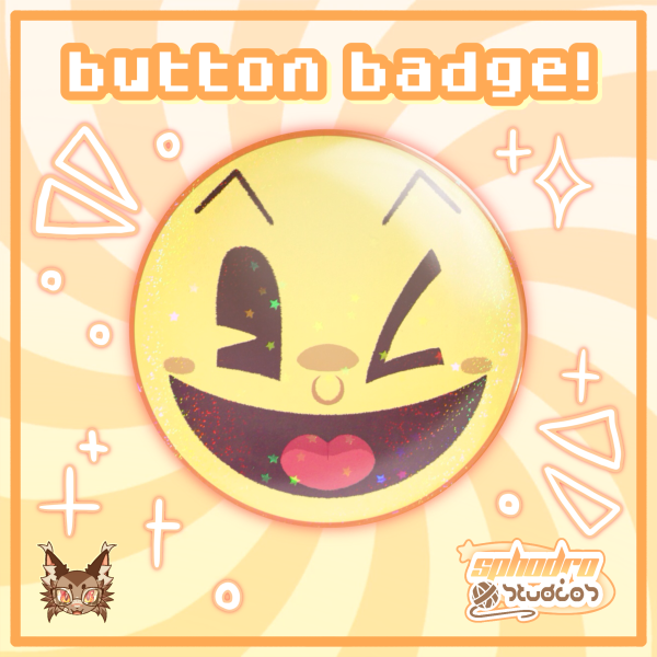 Button Badge | Pac Man - Holographic (5.8cm)