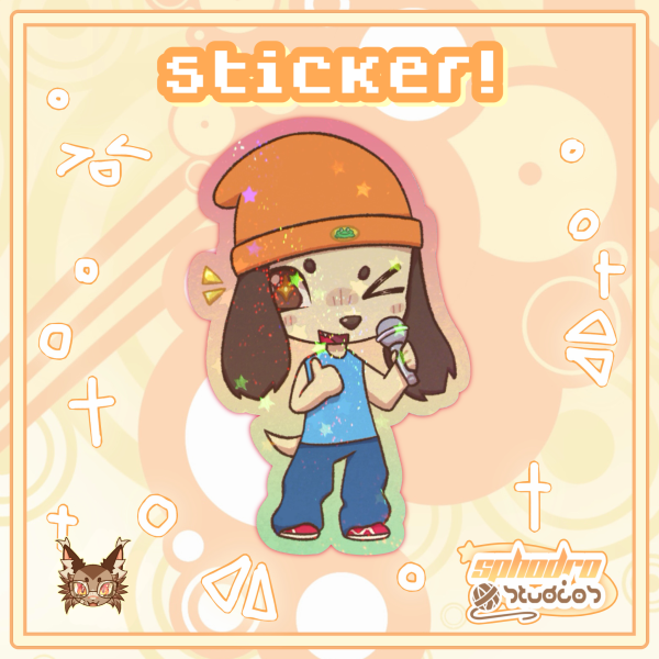 Sticker | Parappa The Rapper - 2000s Gaming Playstation - 2.5inch, Holographic