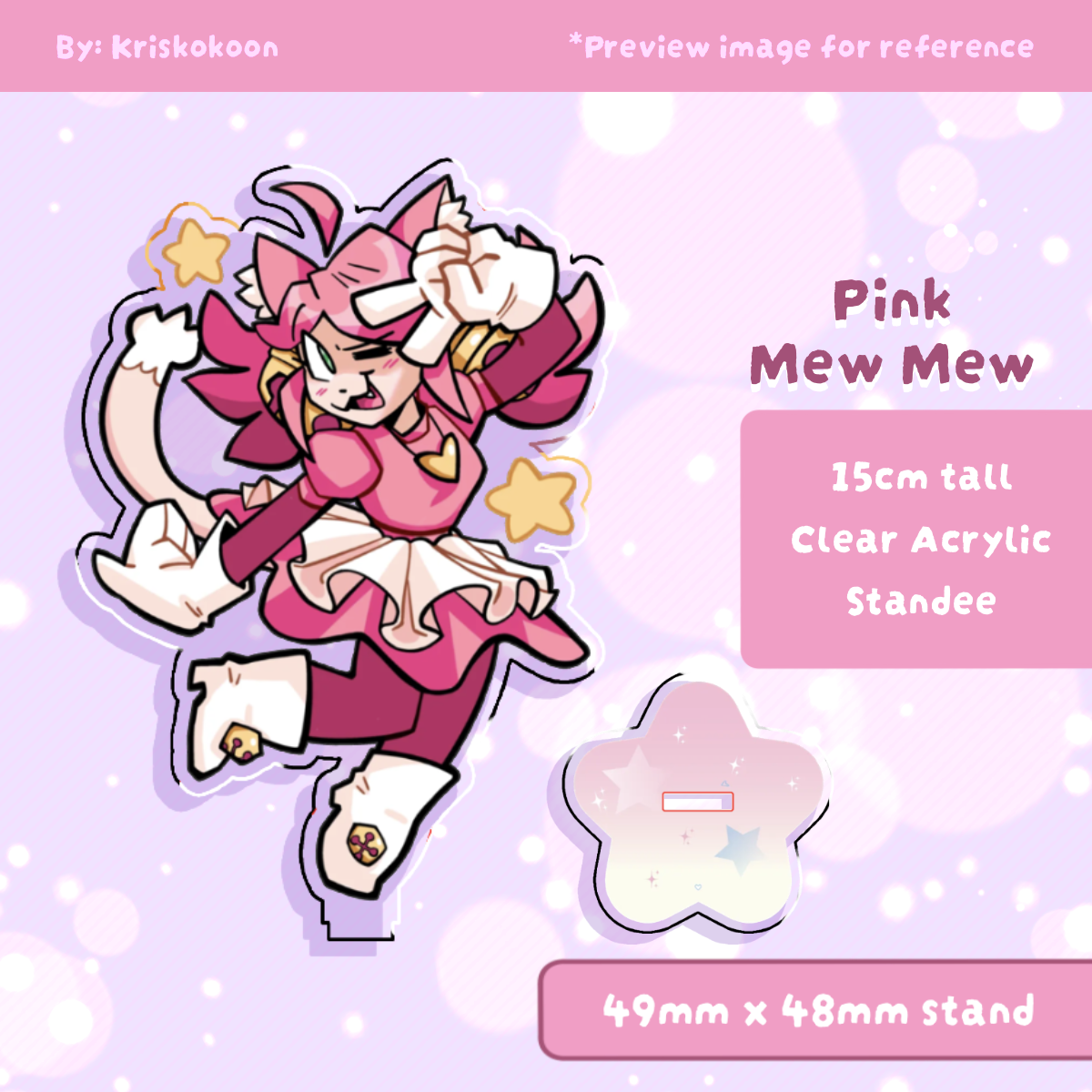 Pink Mew Mew | Acrylic Standee