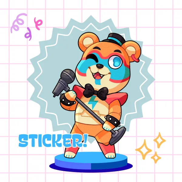 Glamrock Freddy Sticker